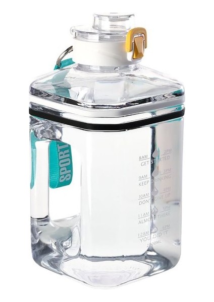 2.2l Su Şişesi Büyük Kapasiteli Zaman Ölçeği ile Taşınabilir Suluk Matara (Yurt Dışından)