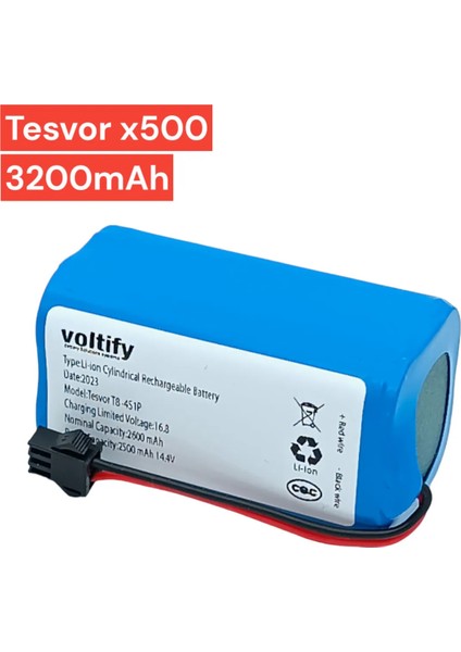 Tesvor X500 | 14.8V | 3200MAH | Robot Süpürge Bataryası