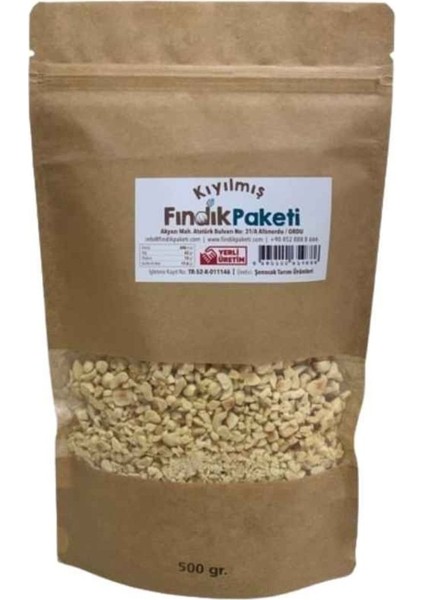 Kavrulmuş Kıyılmış Fındık (Pirinç) Doypack 1.kalite Glutensiz Taze Yeni Mahsul 500GR