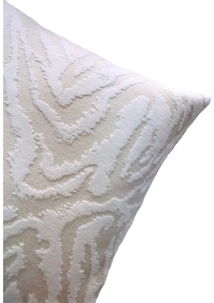 Zebra Desenli Beyaz Kırlent Kılıfı 45CM*45CM