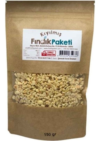 Kavrulmuş Kıyılmış Fındık (Pirinç) Doypack 1.kalite Glutensiz Taze Yeni Mahsul 150GR