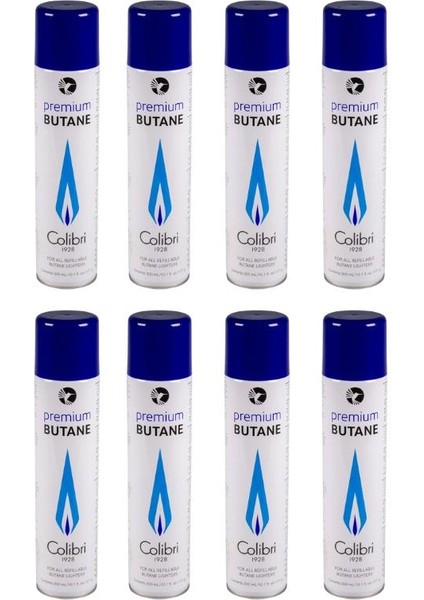 Premium Gazlı ve Pürmüzlü Çakmaklar Için Bütan Gaz 8'li Paket
