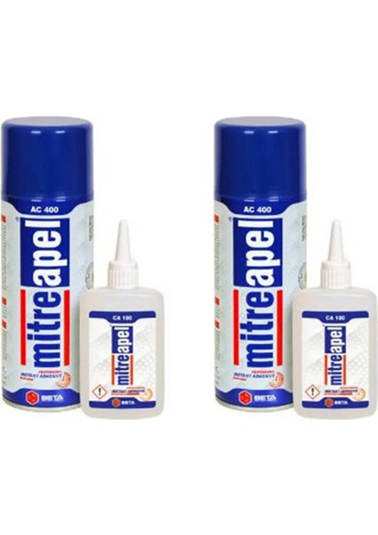 Mitre Apel Mitreapel Hızlı Yapıştırıcı 100 G + 400 ml Ac. x 2 Adet