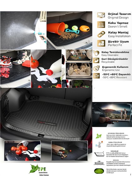 Chery Tiggo 8 Pro 5-7 Koltuk 2024 5d Su Kanallı Bagaj Havuzu-Bagaj Paspası indirimleri