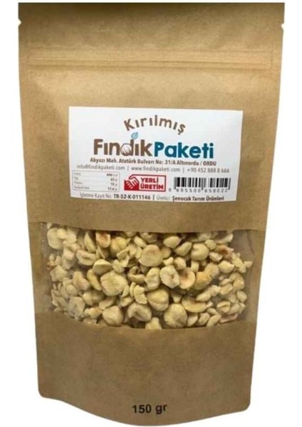 Kavrulmuş Kırılmış Naturel Iç Fındık Iri Taneli Büyük Boy 1kalite Doğal Taze Yeni Sezon Fındık 150GR