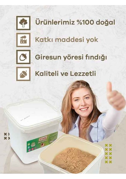 Doğal Şekersiz Fındık Ezmesi Katkısız Atıştırmalık Kahvaltılık Sürülebilir %100 Fındıklı 10KG