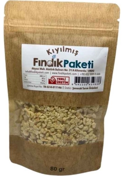 Kavrulmuş Kıyılmış Fındık (Pirinç) Doypack 1.kalite Glutensiz Taze Yeni Mahsul 80GR