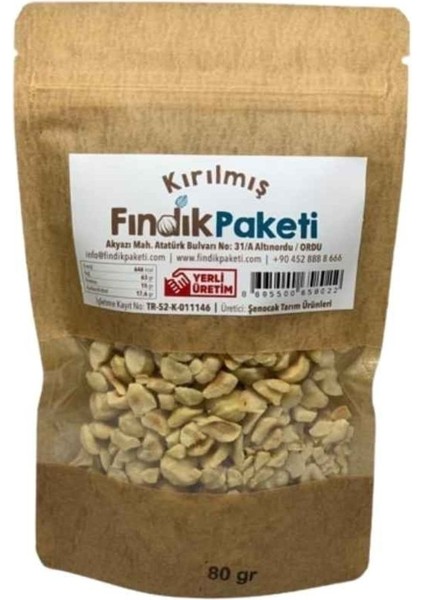 Bi Fındık Kavrulmuş Kırılmış Naturel Iç Fındık Iri Taneli Büyük Boy 1kalite Doğal Taze Yeni Sezon Fındık 80GR