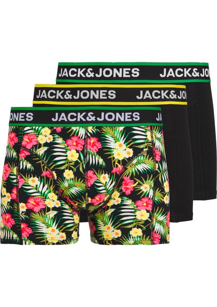 Erkek Desenli Logolu 3'lü Boxer Paketi - Pink Flowers