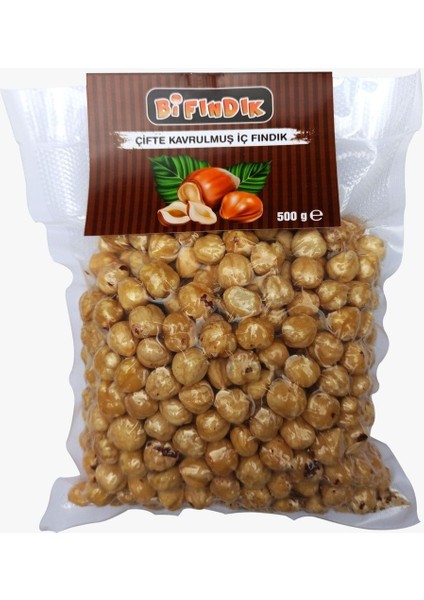 Çifte Kavrulmuş Iç Fındık Iri Taneli Iri Boy Çıtır Vakumlu Paket %100 Taze Lezzetli Yeni Mahsul 500G