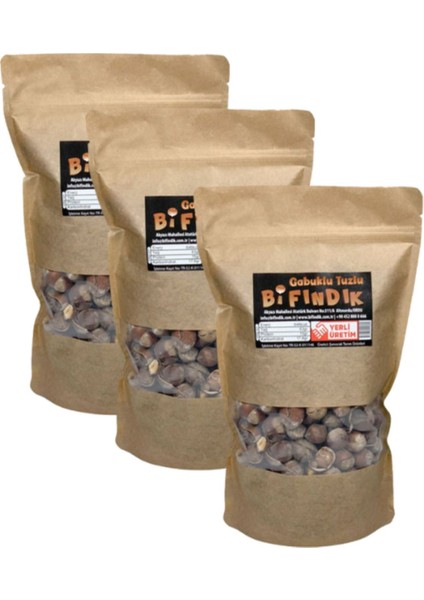 Kavrulmuş Tuzlu Fındık Kabuğunda Kavrulmuş Iri Taneli Çerez Büyük Boy Tuzlu Kavrulmuş Fındık 80G ×3