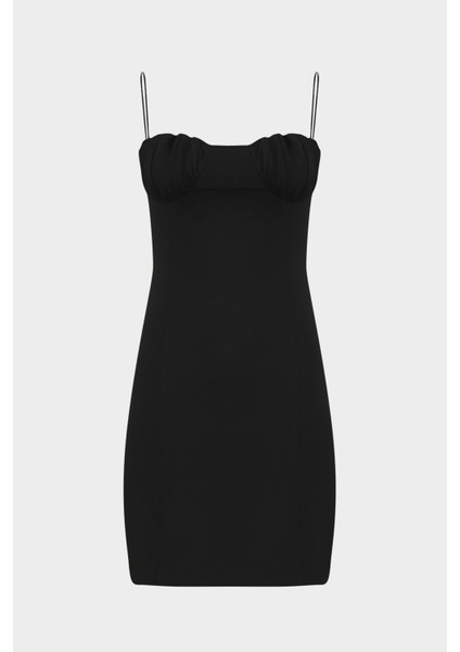 Premium Ip Askılı Mini Dokuma Kalem Kadın Elbise