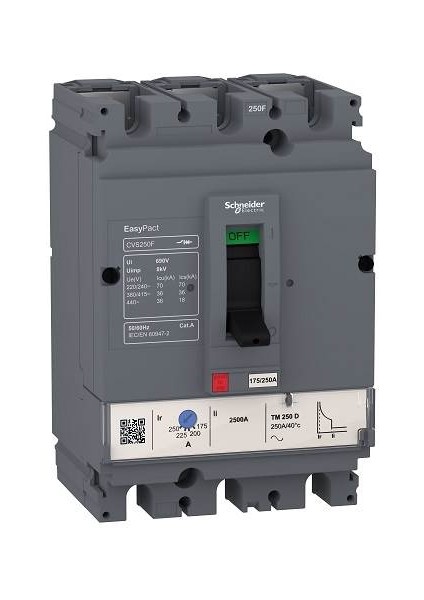 3X125A 36KA 88-125A Ayarlı Kompakt Şalter CVS160F TM125D Sn LV516332 fiyatları