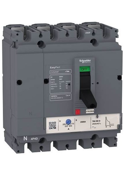 4X250A 36KA 175-250A Ayarlı Kompakt Şalter CVS250F TM250D Sn LV525343