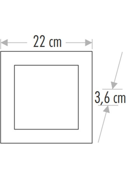 25W Sıva Üstü LED Panel (Kare) (Beyaz) Cat CT-5272B