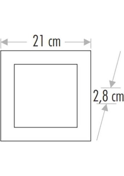 18W Sıvaüstü LED Armatür (Siyah Kasa) (Beyaz) Kare Cat CT-5236B modelleri