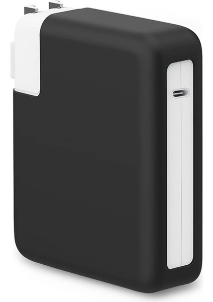 Macbook Şarj Adaptör Kılıf (85W-87W-96W) Matte Silicone Siyah