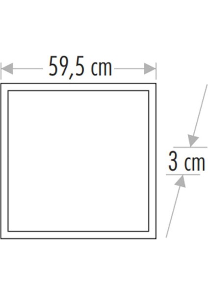 40W Backlıght (60X60) LED Panel Sıva Altı (Beyaz) Cat CT-5283B modelleri