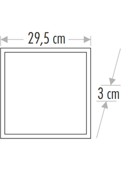 25W 30X30 Klipin LED Panel Sıva Altı (Güışığı) Cat CT-5286G