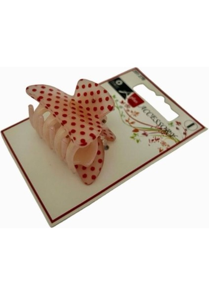 Pembe Puantiyeli Kemik Mandal Toka