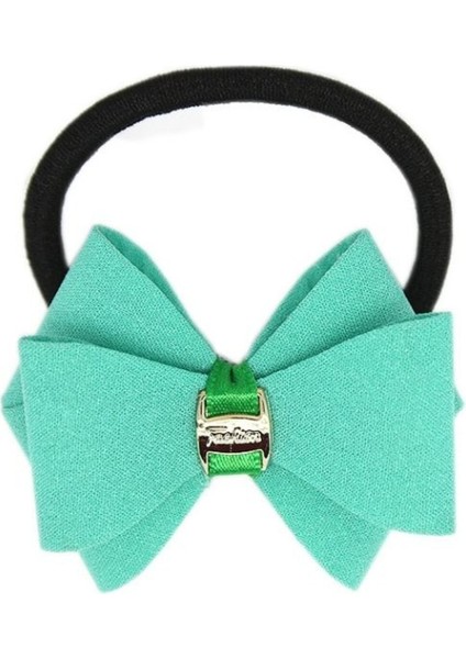 Fiyonk Figürlü Kumaş Yeşil Lastik Toka