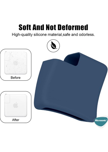 Macbook Şarj Adaptör Kılıf (85W-87W-96W) Matte Silicone Kırmızı