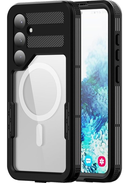 Samsung Galaxy S24 Plus Kılıf Waterproof 360 Full Body Protective Siyah