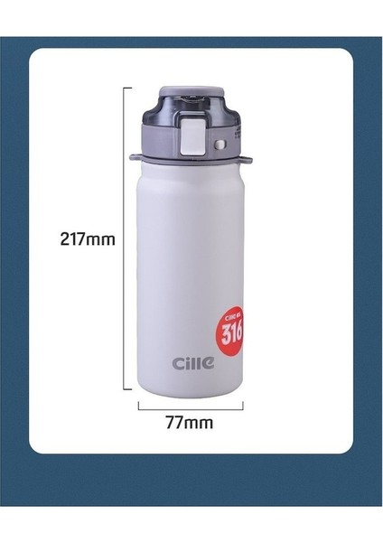 Xcj 600 Ml. Paslanmaz Çelik Termos - Gri (Yurt Dışından)