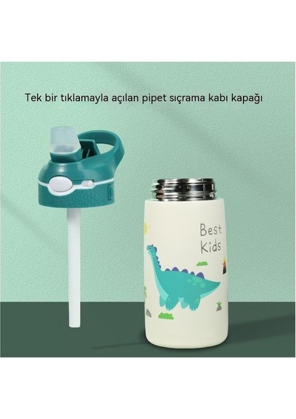 Xcj 316 Paslanmaz Çelik Termos Bardak Çocuk Su Bardağı Çocuk Bardak Çocuk Termos Yeşil (Yurt Dışından)