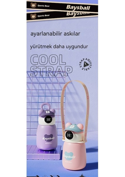 Luxix Çocuk Crossbody Hasır Termos Bardak (Yurt Dışından)