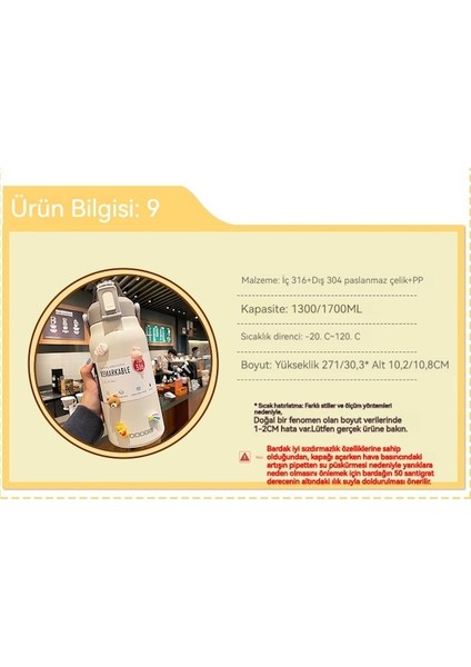 Hyt-Travel Su Isıtıcı Dış Mekan Büyük Kapasiteli Pipetli Termos Bardak 1500 ml - Beyaz (Yurt Dışından)