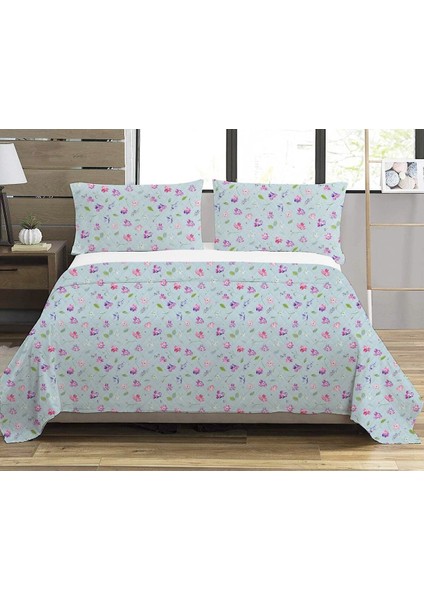 Modern Desenli Baskılı Çift Kişilik Pike Takımı 200X230 cm Renkli