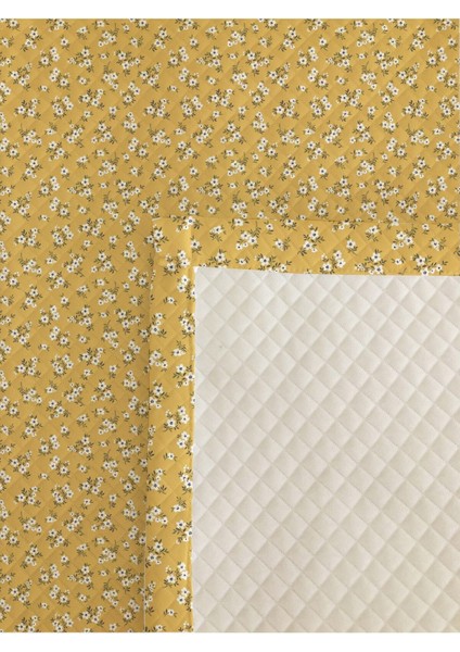 Papatya Desenli Bebek ve Çocuk Baskılı Tek Kişilik Pike Takımı 160X230 Sarı