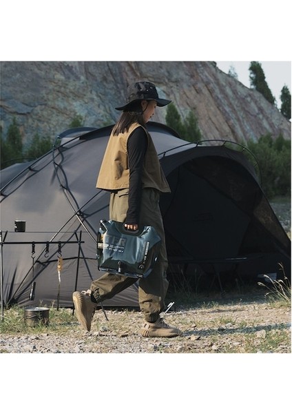 Hyt-Portable Outdoor 8lt Geniş Kapasiteli Katlanır Su Torbası-Gökyüzü Mavisi (Yurt Dışından)