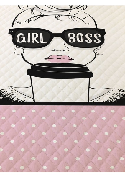 Girl Boss Desenli Genç ve Çocuk Baskılı Tek Kişilik Pike Takımı 160X230 Beyaz fiyatları