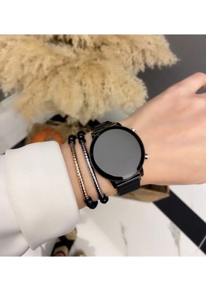 Unisex Tuşlu LED Saat Mıknatıslı Kordon Özel Seri