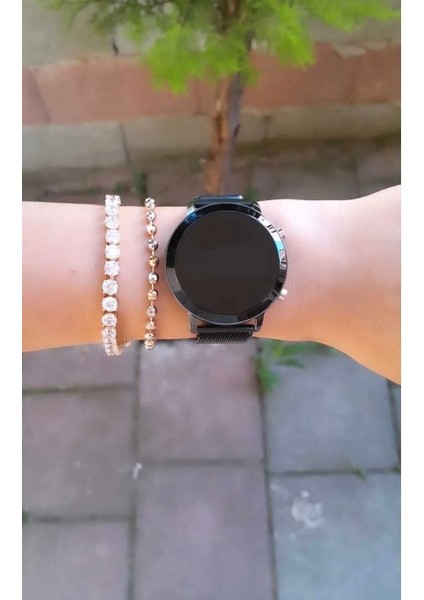 Unisex Tuşlu LED Saat Mıknatıslı Kordon Özel Seri