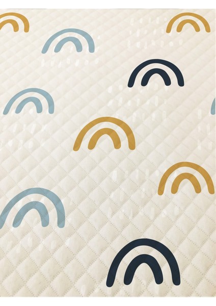 Gökkuşağı Desenli Bebek ve Çocuk Baskılı Tek Kişilik Pike Takımı 160X230 Beyaz fiyatları