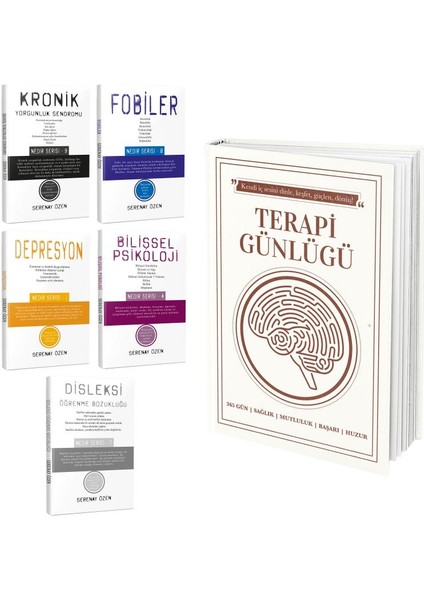 Terapi Günlüğü - Disleksi - Bilişsel Psikoloji - Depresyon - Fobiler - Kronik Yorgunluk Sendromu 6 Kitap