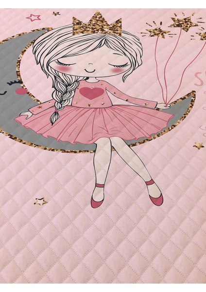 Aykız Desenli Bebek ve Çocuk Baskılı Tek Kişilik Pike Takımı 160X230 Pembe fiyatları