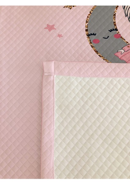 Aykız Desenli Bebek ve Çocuk Baskılı Tek Kişilik Pike Takımı 160X230 Pembe modelleri