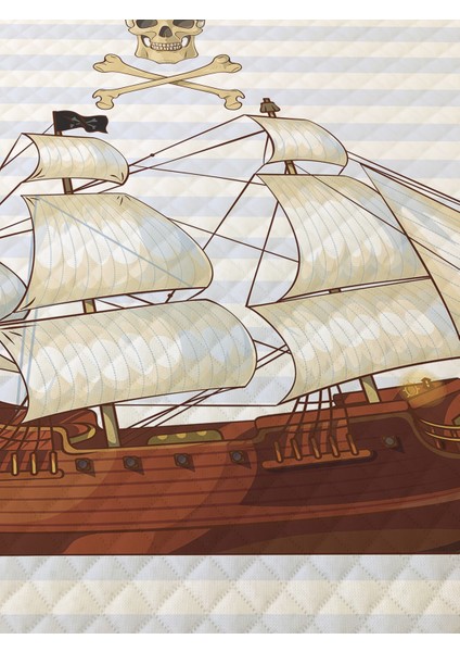 Yelkenli Desenli, Baskılı Tek Kişilik ve Çocuk Pike Takımı fiyatları