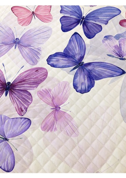 Modern Desenli Baskılı Çift Kişilik Pike Takımı 200X230 cm Renkli