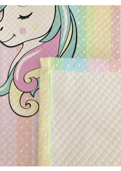 Unicorn Desenli Bebek ve Çocuk Baskılı Tek Kişilik Pike Takımı 160X230 Renkli fiyatları