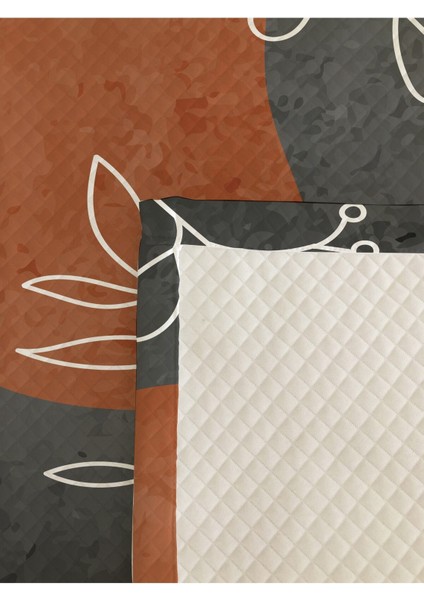 Modern Desenli Baskılı Tek Kişilik Pike Takımı 160X230 cm Gri modelleri