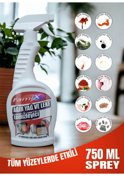 Ağır Yağ ve Leke Temizleyici Sprey 750 ml