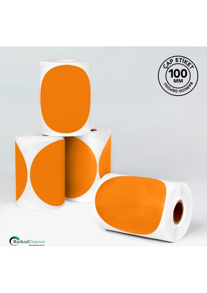 100MM Çap Etiket 250'LIK Turuncu