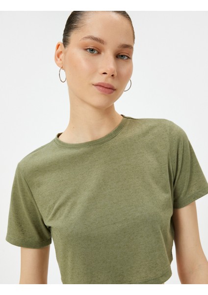 Basic Tişört Kısa Kollu Bisiklet Yaka fiyatları