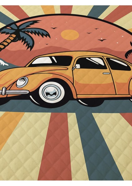 Klasik Araba Desen Tek Kişilik Çocuk Pike Takımı 160X220 cm fiyatları