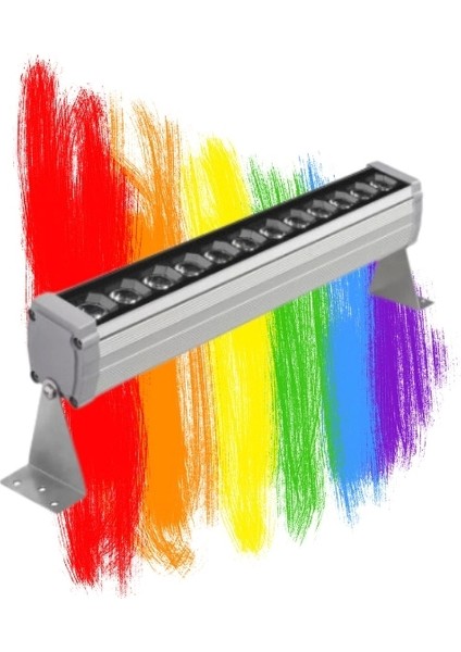 220 Volt 35 cm 12 Watt Rgb Wallwasher Duvar Boyama IP65
